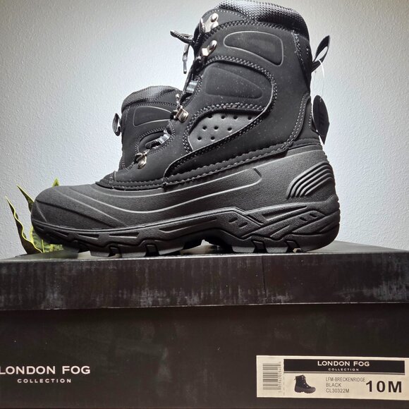 London Fog Other - NEW!!! London Fog Breckenridge Black Insulated Hiking Boots 10M Waterproof